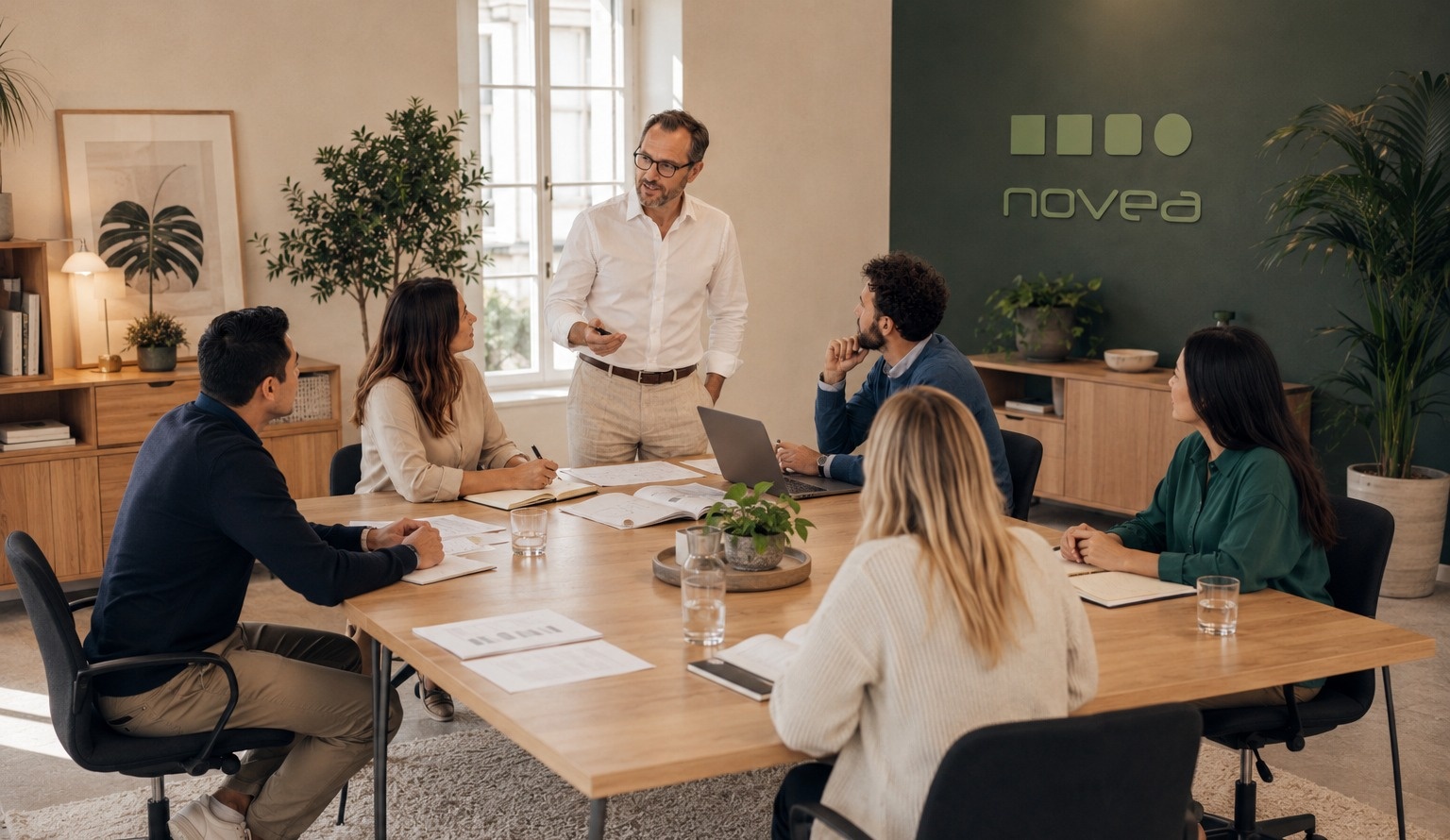 Professionnels réunis autour d’une table de travail